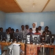 Robert Porter and students in an Internet for Humanity equipped classroom in Uganda