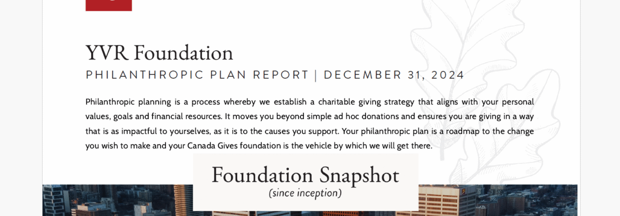 Philanthropic Planning Report